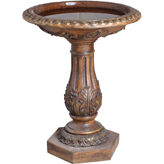 Torrie 29-inch Fiberglass Birdbath birdbaths garden patio summer
