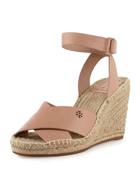 Tory Burch Bima Leather Wedge Espadrille Sandal Makeup