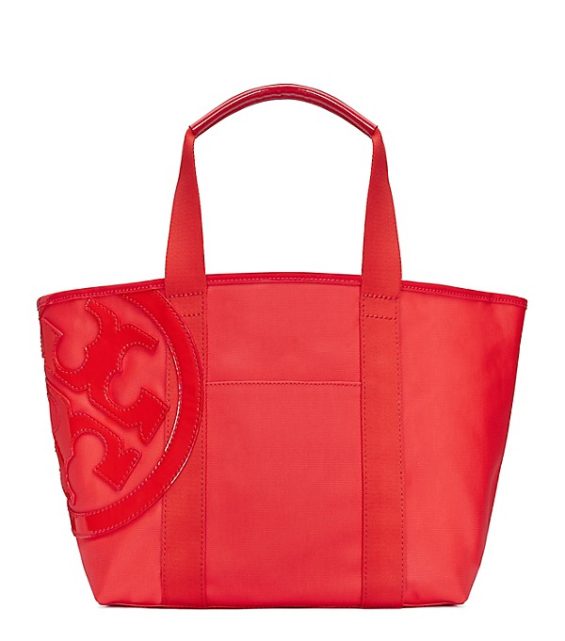 Tory Burch Canvas Small Tote Poppy Red