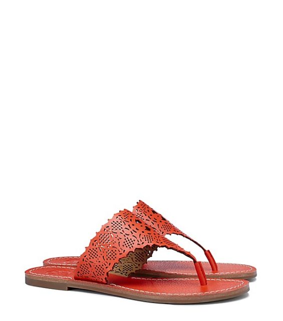 Tory Burch ROSELLE THONG SANDAL Poppy Red tory burch semi-annual sale