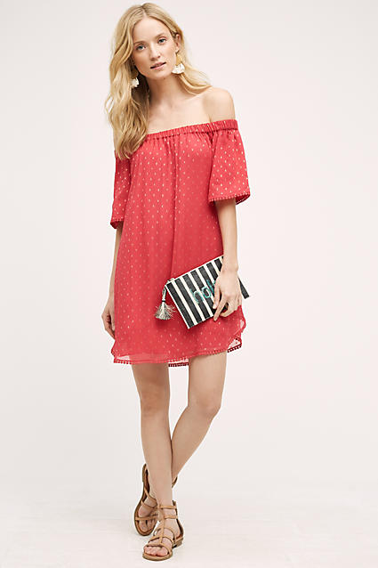 Tryb Andorra Mini Off The Shoulde Dress Pink off the shoulder dresses for summer wedding guest season
