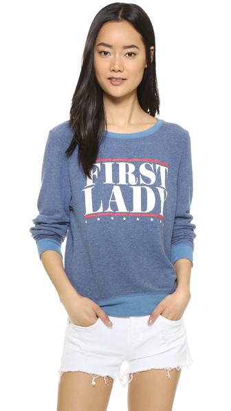 Wildfox First Lady Sweatshirt Monday Blues