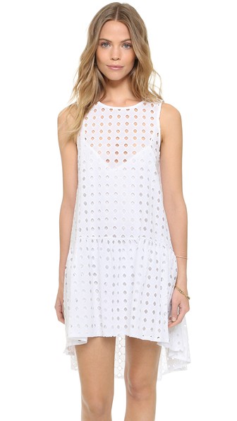 Clayton Finn Eyelet Dress in White