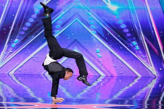  Watch America's Got Talent Season 11 Episode 2: See Contorture (Jonathan, age 47 of New York City) perform. He might look like a mild-mannered accountant, but this man can bend in ways you won't believe.
