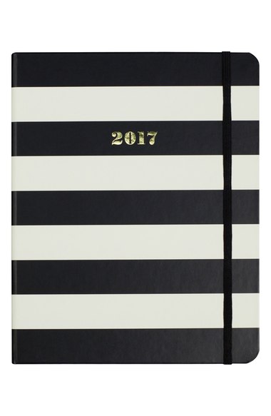 kate spade new york large 2017 17-month agenda black stripe 2016 2017 17 Month Agendas for High School and College Students