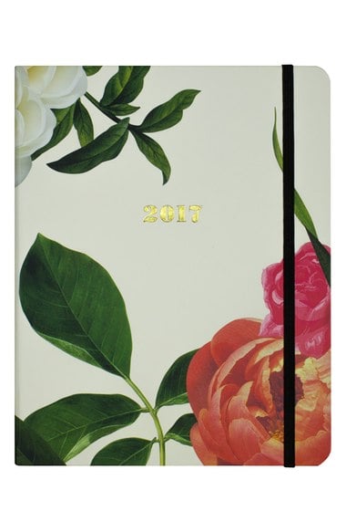 kate spade new york large 2017 17-month agenda floral print rose 2016 2017 17 Month Agendas for High School and College Students
