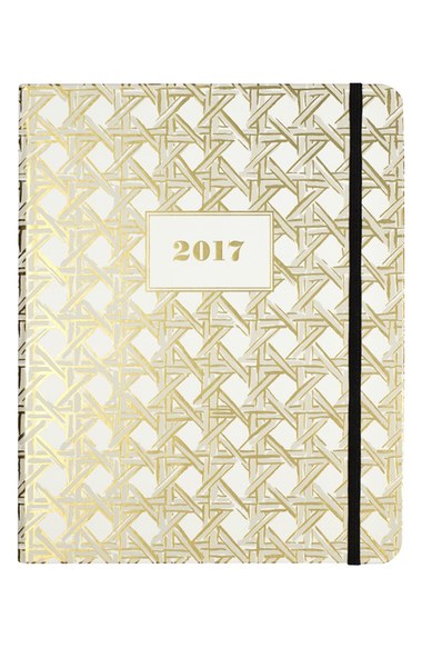 kate spade new york large 2017 17-month agenda gold caning 2016 2017 17 Month Agendas for High School and College Students