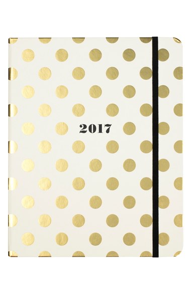 kate spade new york large 2017 17-month agenda gold dot 2016 2017 17 Month Agendas for High School and College Students