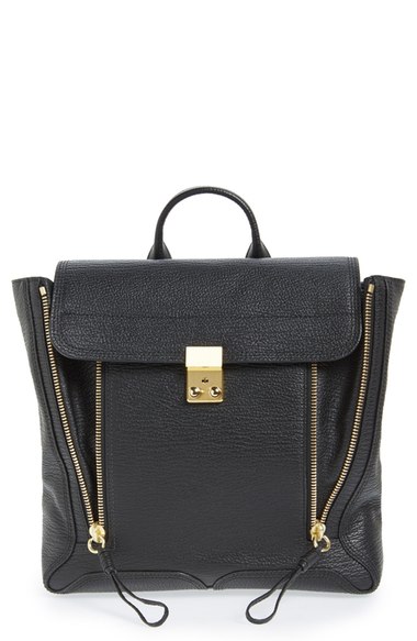 3.1 Phillip Lim 'Pashli' Leather Backpack Black designer backpacks for high school students college students back to school 2016