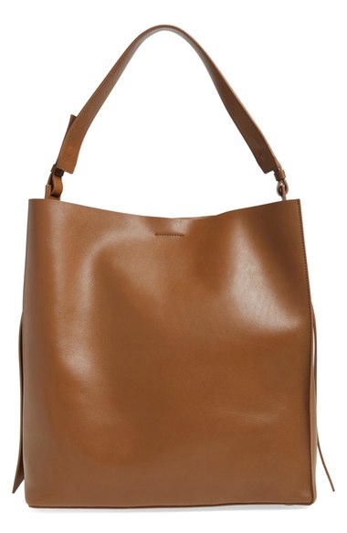ALLSAINTS 'Paradise North/South' Leather Tote Camel Nordstrom anniversary sale handbags women