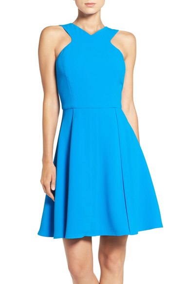 Adelyn Rae Fit & Flare Dress Bright Blue fit and flare dresses summer wedding guest season