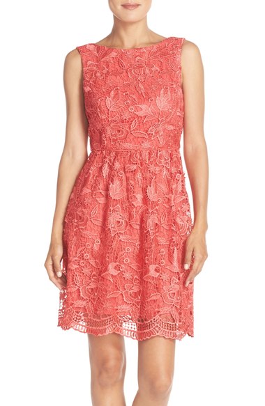 Adrianna Papell Lace Fit & Flare Dress Paradise fit and flare dresses summer wedding guest