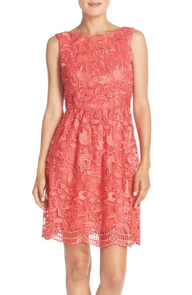 Adrianna Papell Lace Fit & Flare Dress Paradise lace dresses summer wedding guest 2016