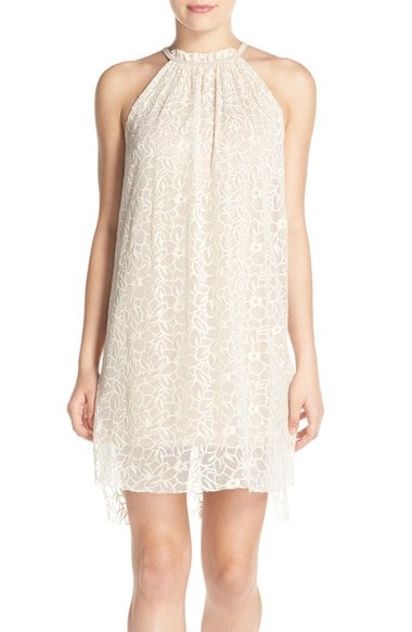 Ali & Jay Lace Shift Dress Creme high low hem dresses summer 