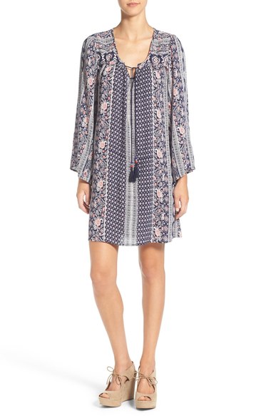 Angie Print Shift Dress Navy 2016 Nordstrom anniversary sale women's dresses