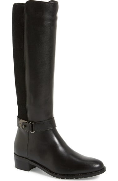 Aquatalia 'Olita' Weatherproof Riding Boot (Women) (Nordstrom Exclusive) Black Leather Nordstrom anniversary sale women's shoes