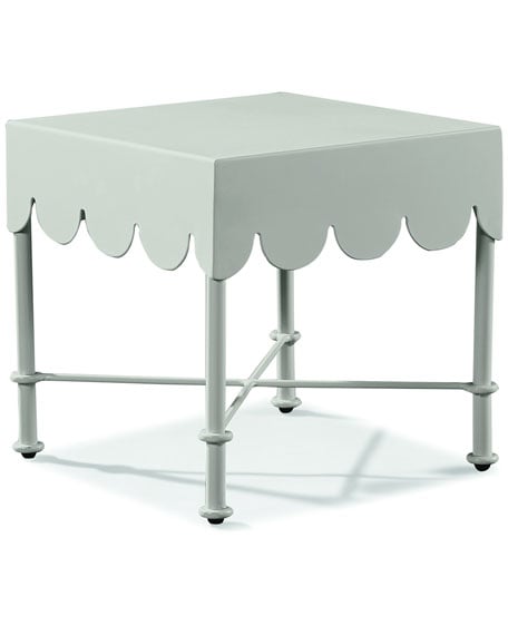 Awning Square Accent Table Gray Celerie Kimble Horchow outdoor furniture sale