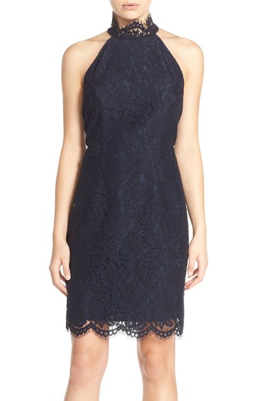 BB Dakota 'Cara' High Neck Lace Dress Blue Ridge lace dresses summer wedding guest dresses 2016