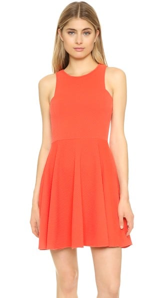 BB Dakota Jack by BB Dakota Kennet Fit and Flare Dress Hot Coral fit and flare dresses summer wedding guest