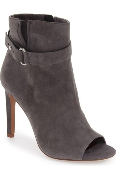 BCBGeneration 'Carolena' Peep Toe Bootie (Women) Steel Suede 2016 Nordstrom anniversary sale women's shoes