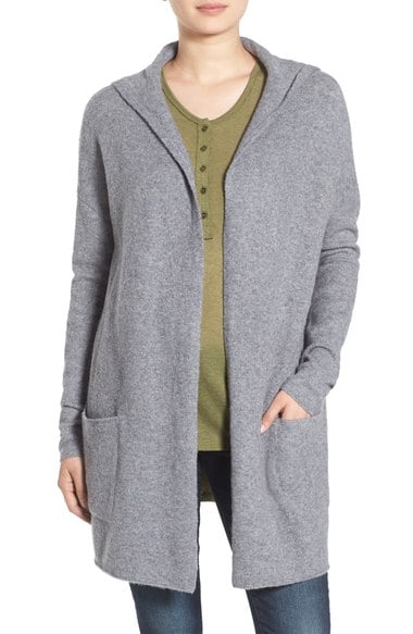BP. Hooded Longline Cardigan Grey Medium Heather Nordstrom anniversary sale women's sweaters cardigans 
