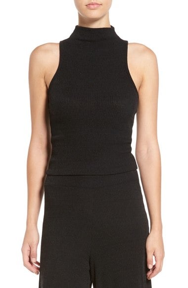 BP. Ribbed Mock Neck Tank Black Nordstrom anniversary sale women's shirts tops