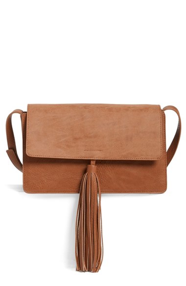 BP. Tassel Faux Leather Crossbody Bag Natural Nordstrom anniversary sale handbags women