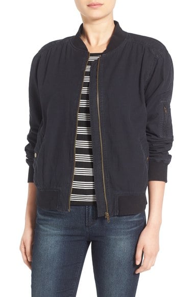 BP. Twill Bomber Jacket Black Nordstrom anniversary sale 2016 women's jackets