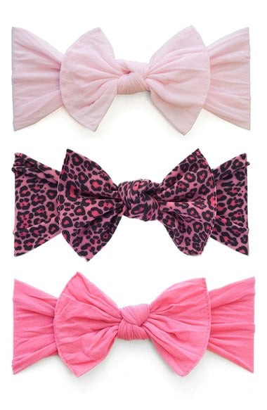 Baby Bling Bow Stretch Headband (3-Pack) (Baby Girls) Pink Nordstrom anniversary sale baby girls