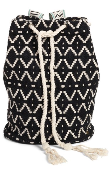 Billabong 'Bonfire Beachin' Woven Backpack Off Black