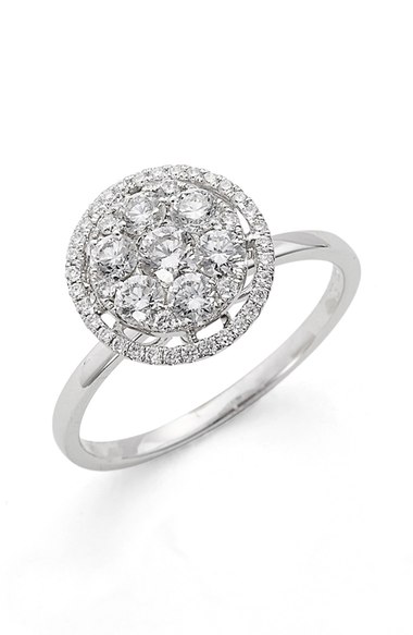 Bony Levy 'Mika' Round Halo Diamond Ring White Gold Nordstrom anniversary sale women's jewelry