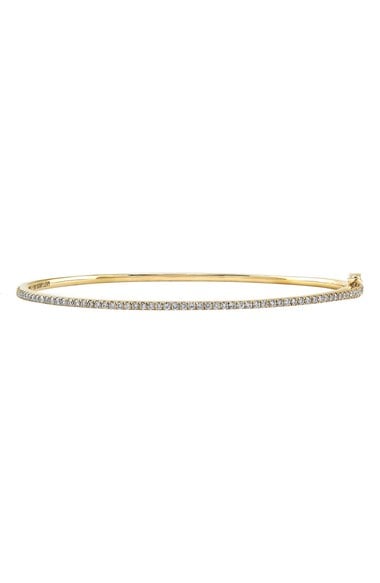 Bony Levy Skinny Diamond Bangle (Nordstrom Exclusive) Yellow Gold nordstrom anniversary sale women's jewelry 2016