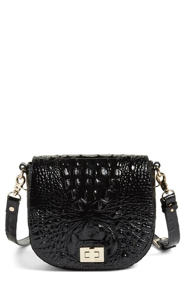Brahmin 'Tillie' Croc Embossed Leather Crossbody Bag (Nordstrom Exclusive) Onyx Nordstrom anniversary sale handbags women