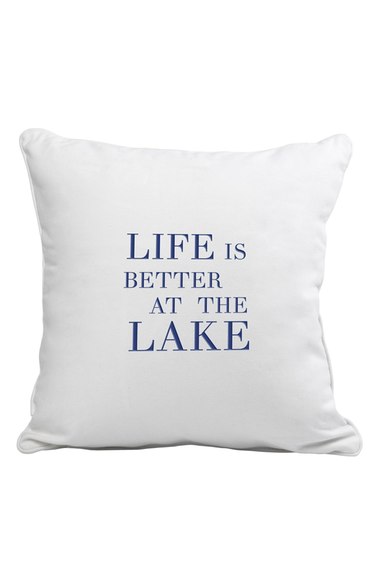 CATHY'S CONCEPTS 'Lake House' Life Is Better At The Lake Throw Pillow White Blue 2016 Nordstrom anniversary sale