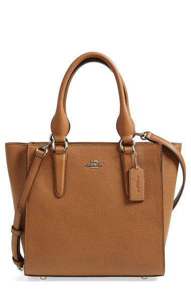 COACH 'Crosby 24 Carryall' Leather Satchel (Nordstrom Exclusive) Saddle Nordstrom anniversary sale women handbags 2016