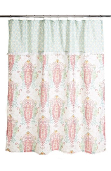 Dena Home 'Peacock' Shower Curtain Pink Multi 2016 Nordstrom anniversary sale home decor