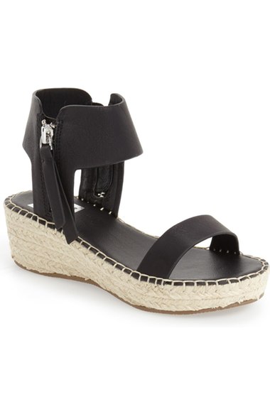 Dolce Vita Footwear 'Pia' Espadrille Wedge Sandal (Toddler, Little Kid & Big Kid) Black Stella Nordstrom anniversary sale little girls shoes