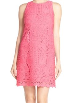 Eliza J Lace Shift Dress Pink lace dresses summer wedding guest season 2016