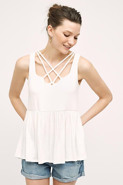Everleigh Loreley Tank Top Ivory peplum tops summer
