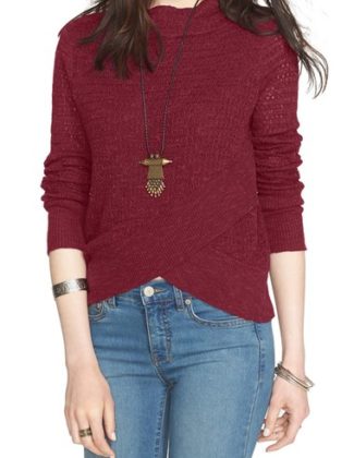 Free People Crossover Sweater Wine 2016 Nordstrom anniversary sale women's sweaters cardigans