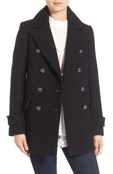 French Connection Wool Blend Peacoat Black Nordstrom anniversary sale women's jackets coats 