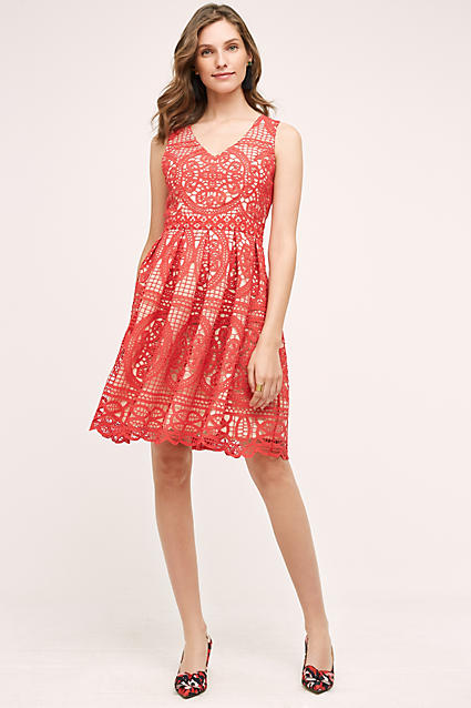HD in Paris Amira Fit and Flare Dress Red fit and flare dresses summer wedding guest