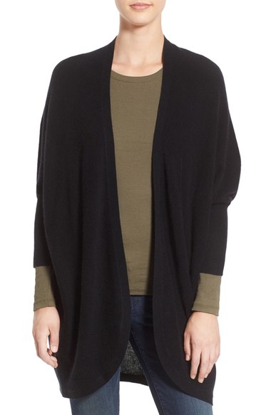 Halogen Cashmere Kimono Cardigan Black Nordstrom anniversary sale women's sweaters women's cardigans 
