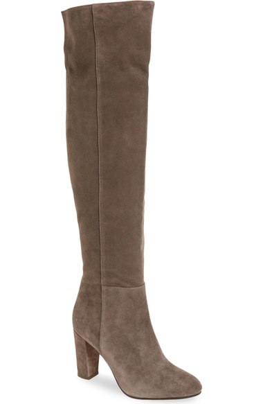 Halogen® 'Noble' Over the Knee Boot (Women) Grey Suede 2016 Nordstrom anniversary sale women's shoes