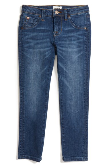Hudson Kids 'Collin' Flap Pocket Skinny Jeans (Toddler Girls & Little Girls) Dark Indigo Sand Nordstrom anniversary sale toddler girls