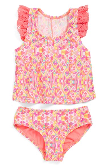 Hula Star 'Mini Mosaic' Two-Piece Swimsuit (Toddler Girls & Little Girls) Watermelon Nordstrom anniversary sale toddler girls