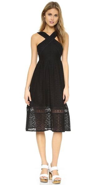 J.O.A. Cross Front Lace Dress Black lace dresses summer wedding guest season 2016
