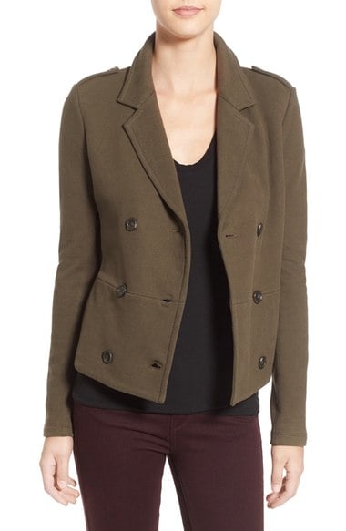 James Perse Double Breasted Blazer Army Green 2016 Nordstrom anniversary sale women's jackets