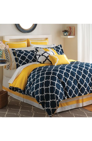 Jill Rosenwald 'Hampton Links' Reversible Comforter Navy 2016 Nordstrom anniversary sale home 