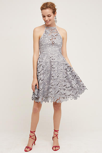 Keepsake Lace Halter Dress Mauve fit and flare dresses summer wedding guest